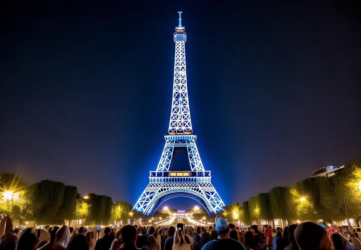 粉丝应援震撼巴黎，BLG队徽投影至埃菲尔铁塔-SABA电竞